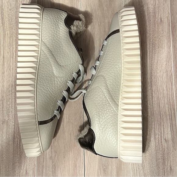 Voile Blanche Cream Fur Lined Shoes - Picture 1 of 11